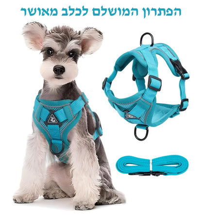 רצועה רתמת כלבים ולחתולים   +  קטנים מתכוונן