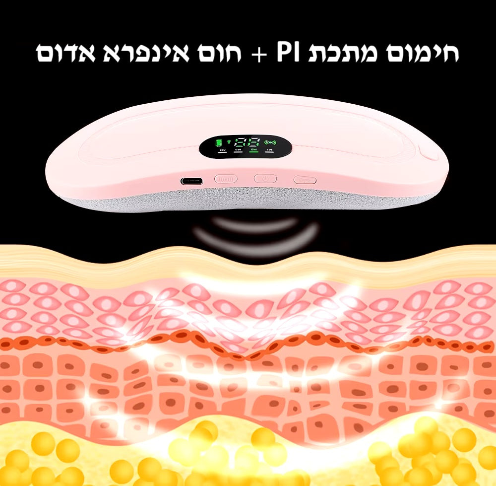 חגורת חימום עיסוי עבור בנות במהלך תקופת המחזור